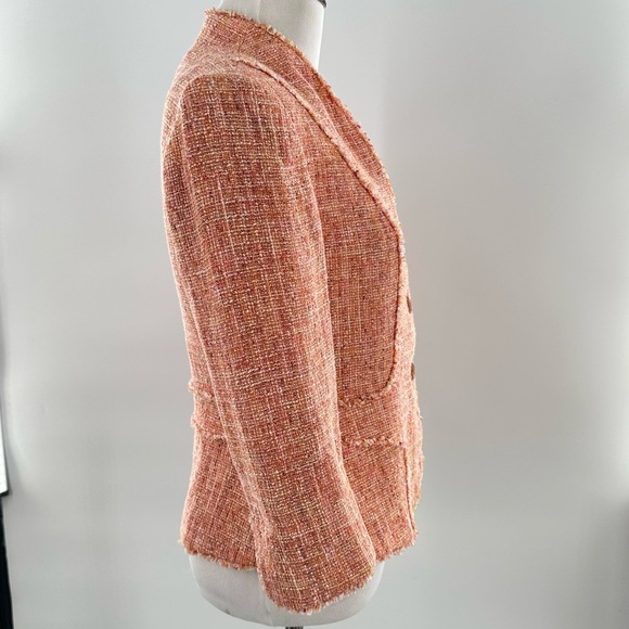 Kasper womens blazer size 2p coral tweed old money - Picture 5 of 11